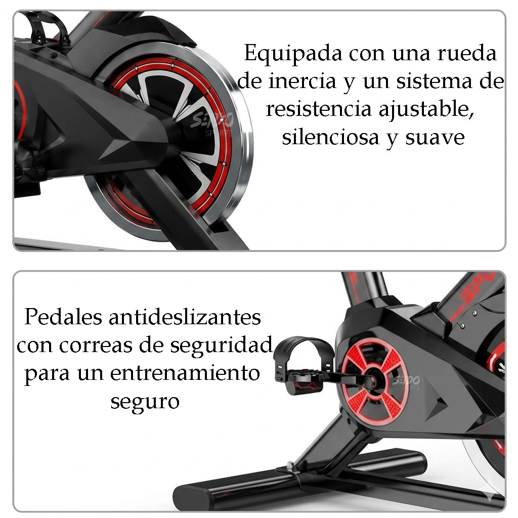 Bicicleta Spinning Monitor Frecuencia Cardiaca Estatica