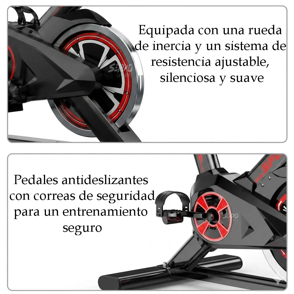Bicicleta Spinning Monitor Frecuencia Cardiaca Estatica