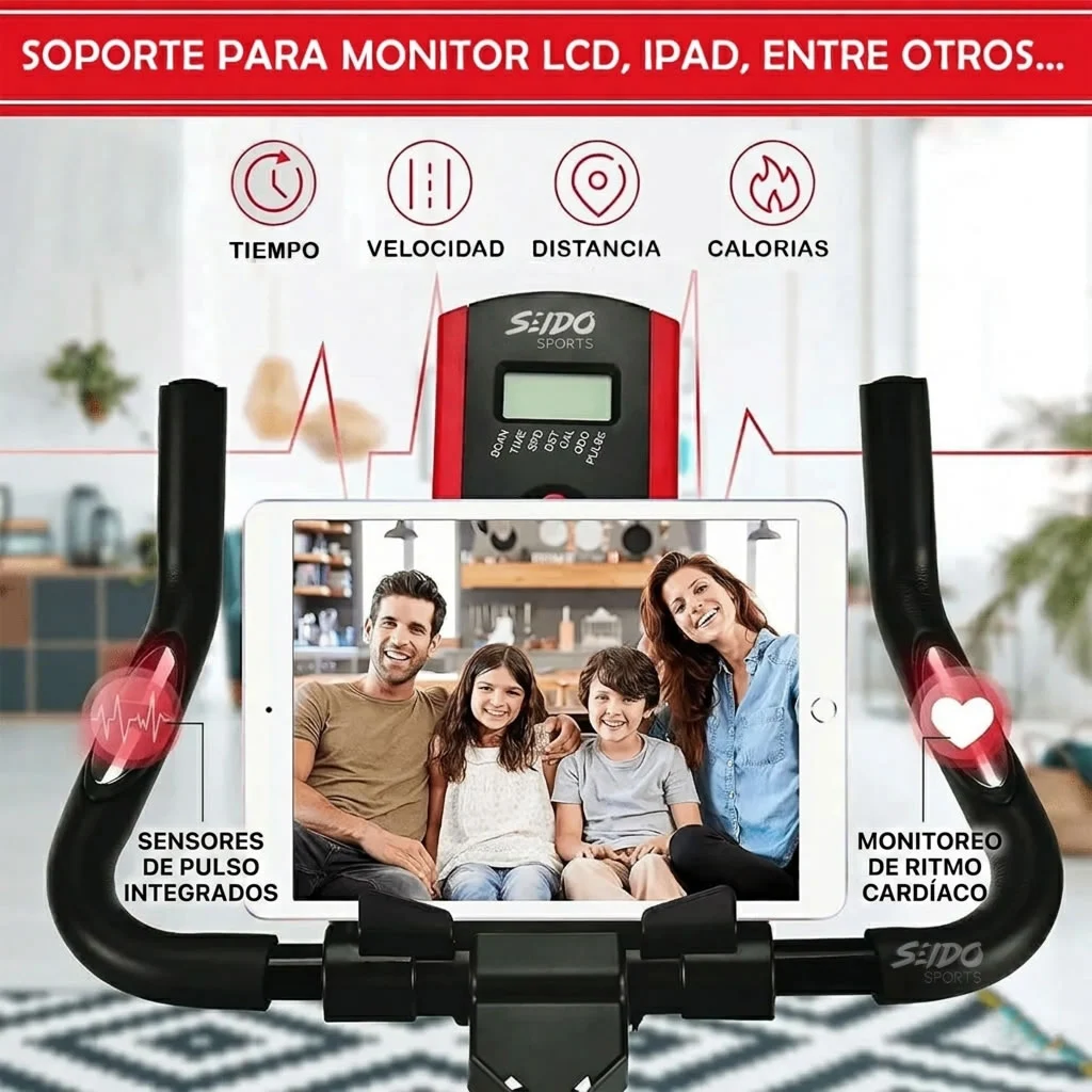 Bicicleta Spinning Monitor Frecuencia Cardiaca Estatica
