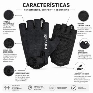Guantes Deportivos Miyagi Gimnasio Pesas Ciclismo Fitness
