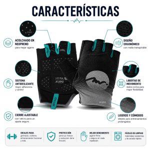 Guantes Deportivos Miyagi Proteccion Gimnasio Pesas Fitness