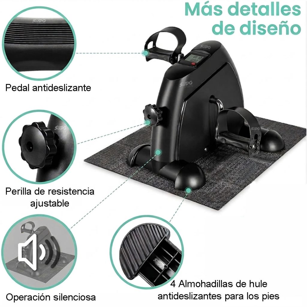 Mini Bicicleta Estatica Ejercitador Pedal Portatil Monitor