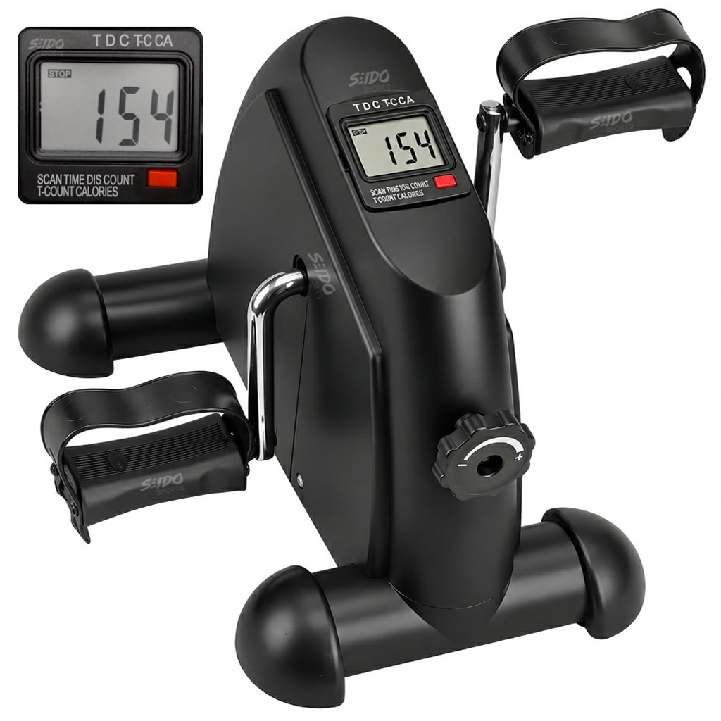 Mini Bicicleta Estatica Ejercitador Pedal Portatil Monitor