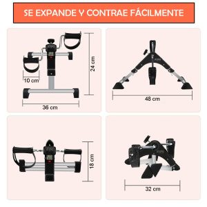 Mini Bicicleta Estatica Pedal Base Antideslizante Portatil