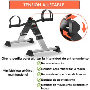 Mini Bicicleta Estatica Pedal Base Antideslizante Portatil