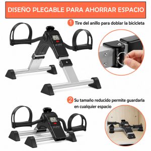 Mini Bicicleta Estatica Pedal Base Antideslizante Portatil