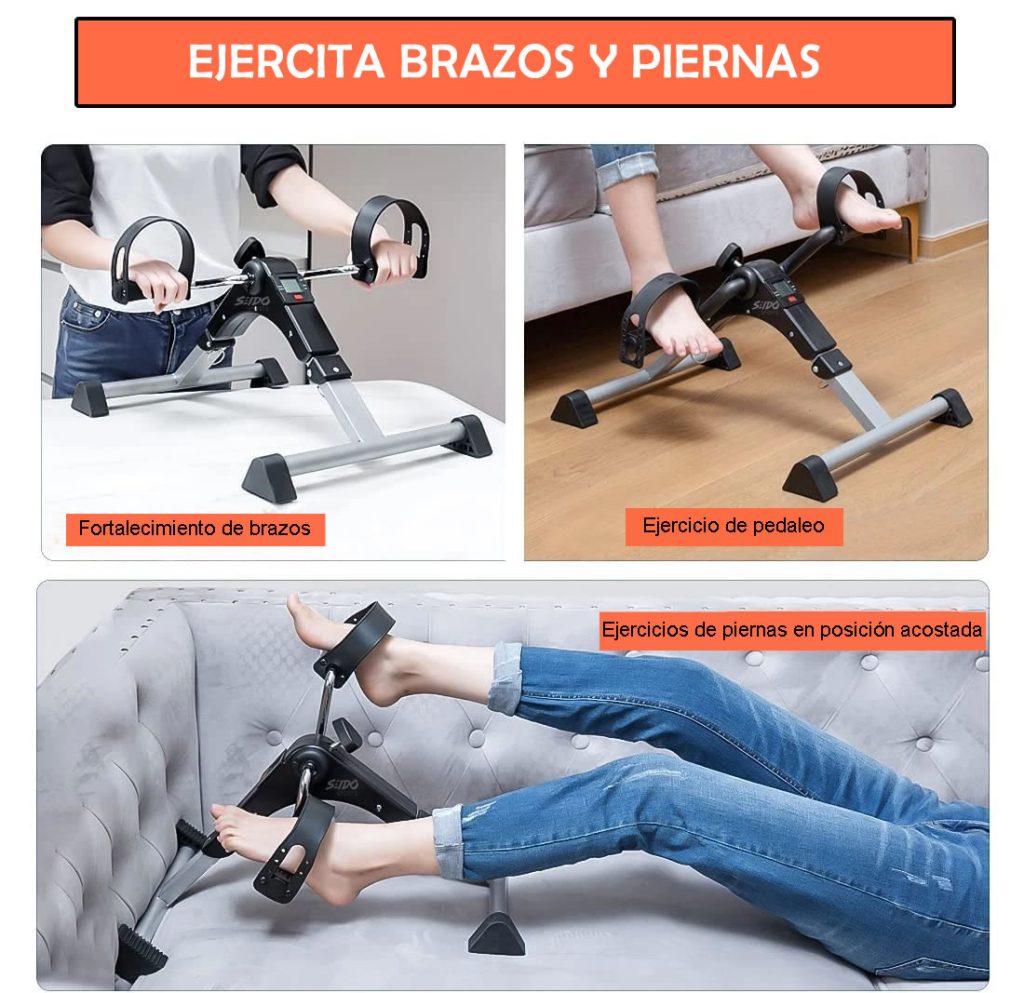Mini Bicicleta Estatica Pedal Base Antideslizante Portatil