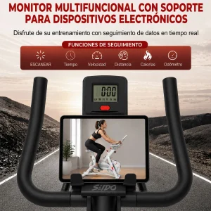 Bicicleta Spinning Monitor Transmision Correa Estatica Fija