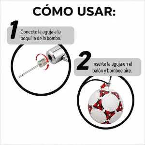 Aguja De Acero Inoxidable Adaptador Para Inflar Balones