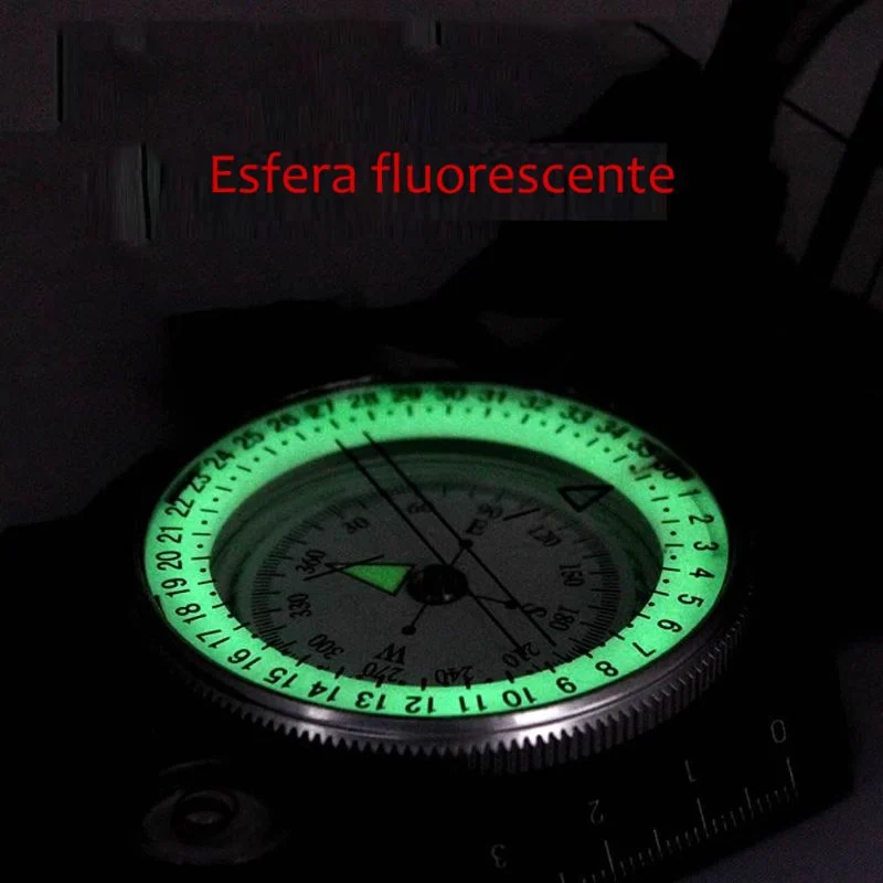 Brujula Táctica Profesional Con Luz Nocturna Metalica Flotante