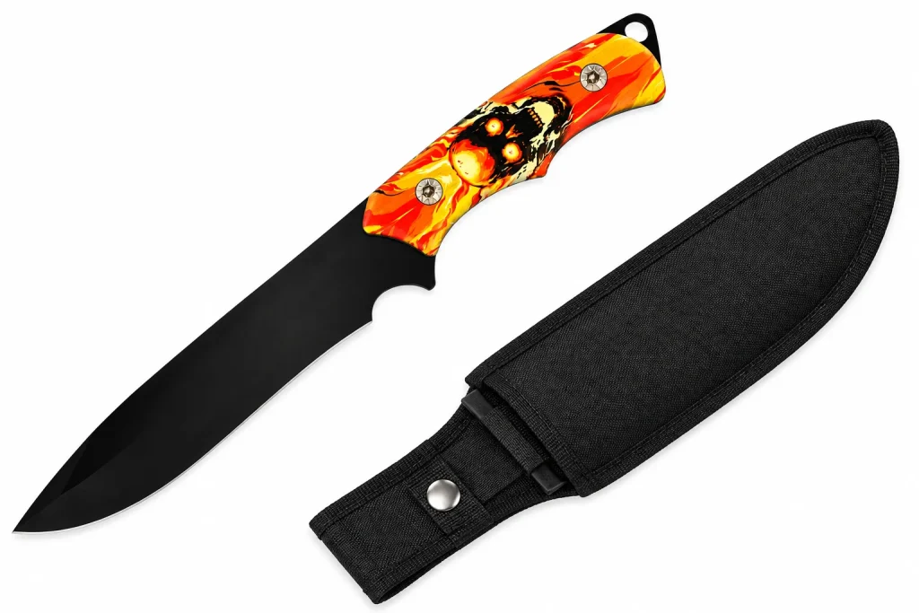 Cuchillo Táctico Acero Camping Supervivencia Con Estuche