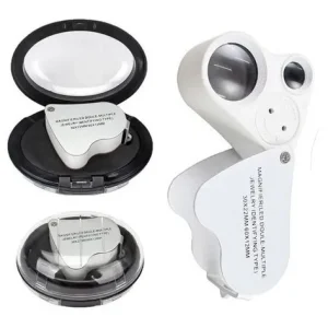 Lupa De Joyería Aumento 30x y 60x Con Iluminación Led Portátil