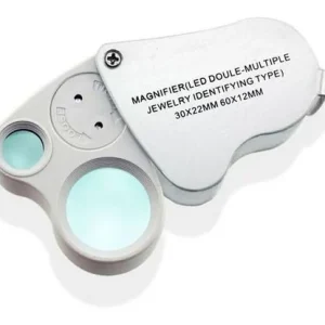 Lupa De Joyería Aumento 30x y 60x Con Iluminación Led Portátil