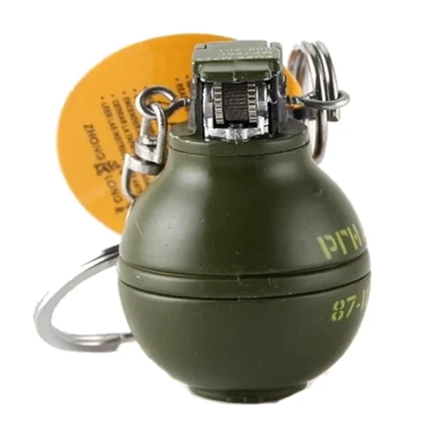 Encendedor Llavero Granada Militar Táctico Camping Metal