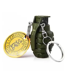 Encendedor Llavero Tipo Granada Militar Recargable Gas Butano