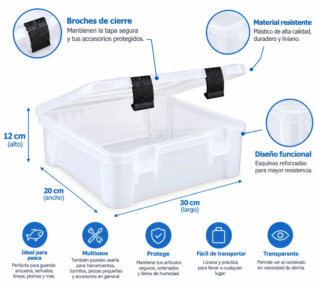 Caja Organizadora Para Aparejos De Pesca Plano Camping