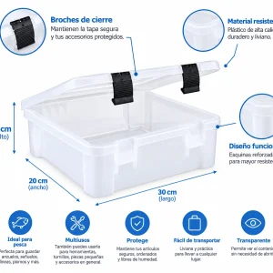 Caja Organizadora Para Aparejos De Pesca Plano Camping