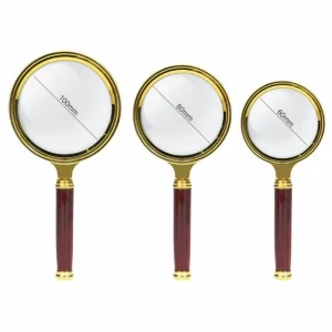 Lupa De Mano Lente 70 mm Magnifier Redonda Con Mango