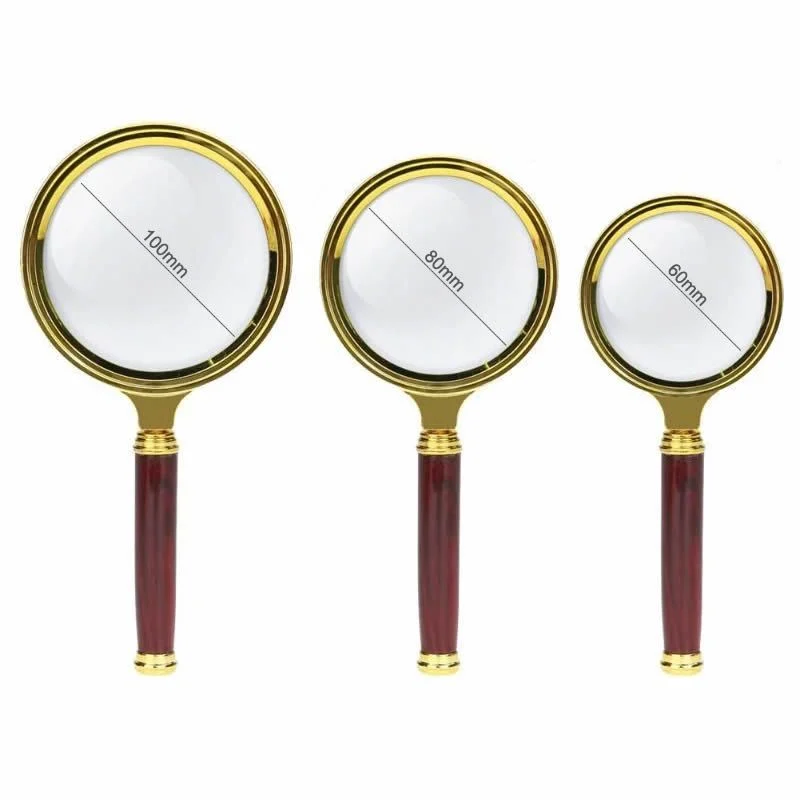 Lupa De Mano Lente 70 mm Magnifier Redonda Con Mango