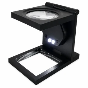 Lupa Cuenta Hilos Luz Led 10x Aumento Plegable Portátil