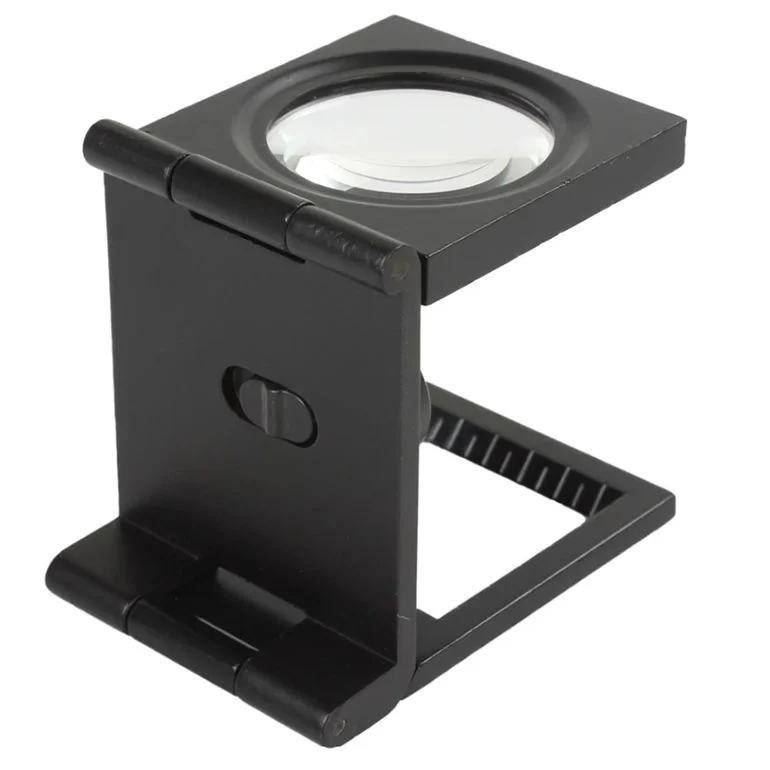 Lupa Cuenta Hilos Luz Led 10x Aumento Plegable Portátil