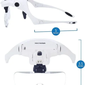 Gafas Lupa Visera Luces LED 5 Lentes Joyería Odontología