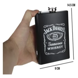 Licorera Whiskera 9 Oz Acero Inoxidable 4 Copas + Embudo