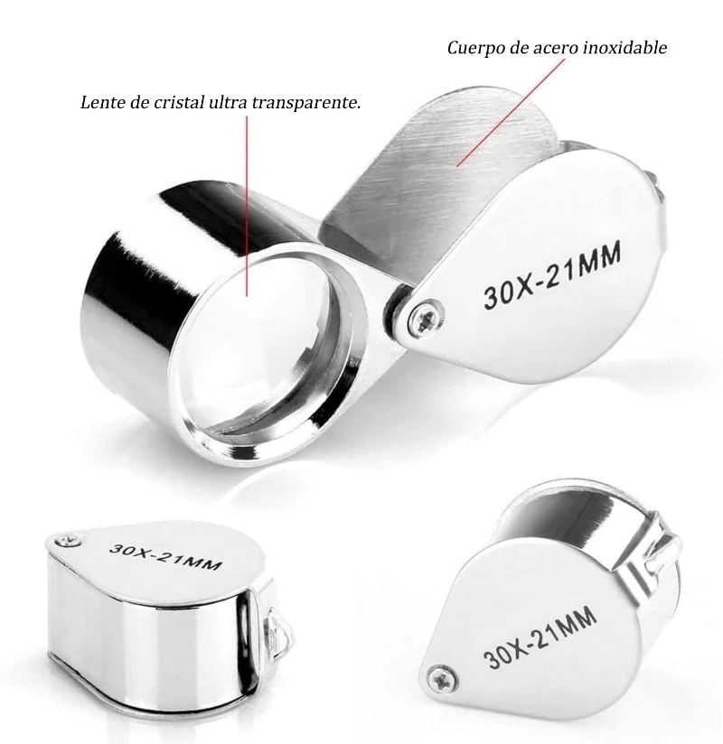 Lupa Joyero De 30x Aumento 21mm Relojero Geologia Agronomia