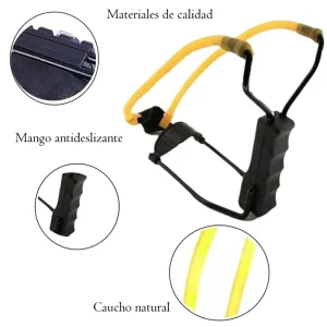 Cauchera Resortera Soporte De Muñeca Metálica Bandas Latex