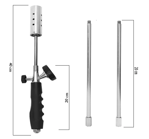 Antorcha Soplete Industrial Extension 40 cm Soldadura Gas Butano