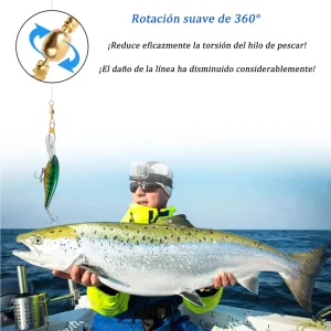 Girador Rotador #9 Con Gancho Pesca Deportiva Acero 55 Lb