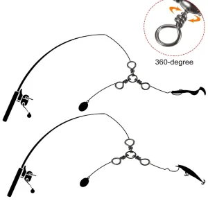 Girador Rotador 3 Vías # 5 Pesca Deportiva Acero Inoxidable 55L