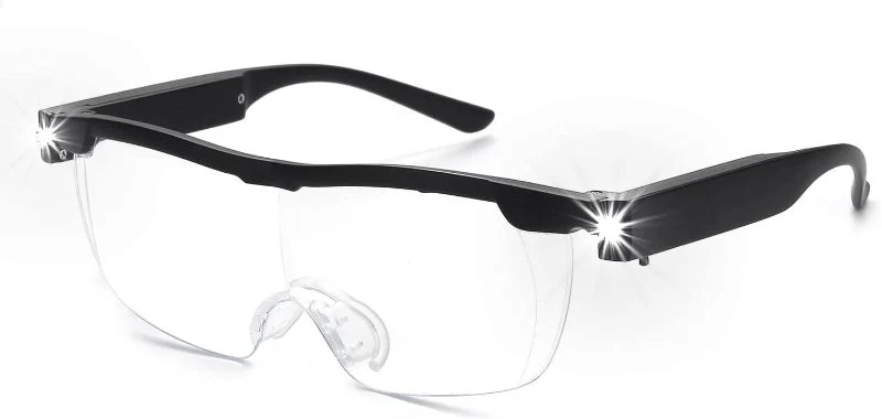Gafas Lupa Aumento Proteccion Vision Luz Led Zoom 160 %