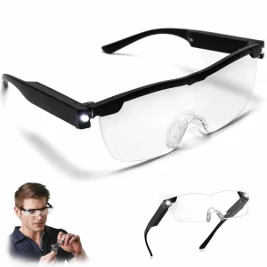 Gafas Lupa Aumento Proteccion Vision Luz Led Zoom 160 %