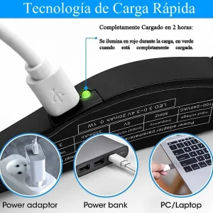 Gafas Lupa Aumento Vision Luz Led Recargable 4 Lentes Optivisor