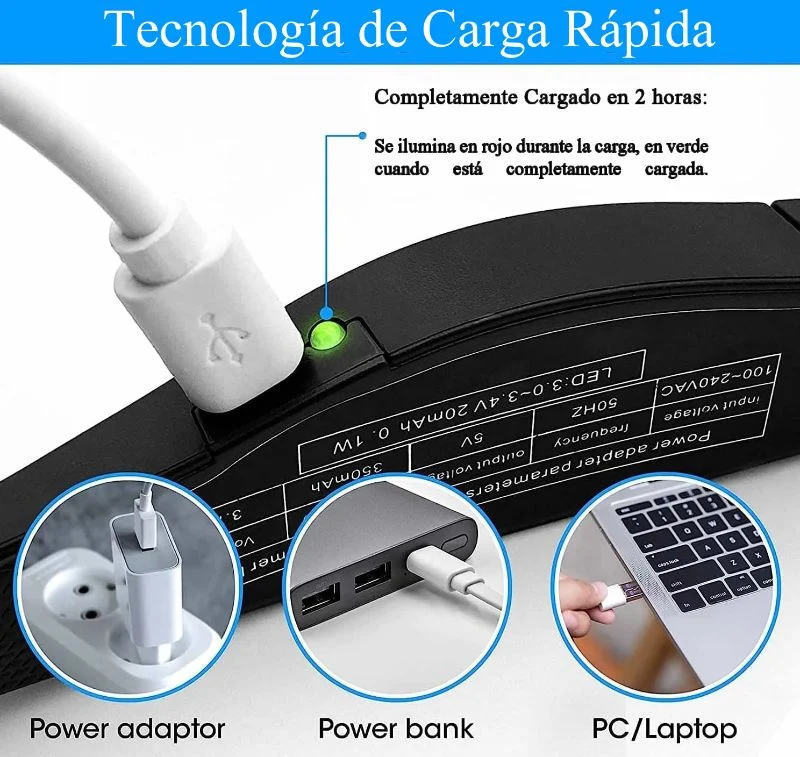Gafas Lupa Aumento Vision Luz Led Recargable 4 Lentes Optivisor