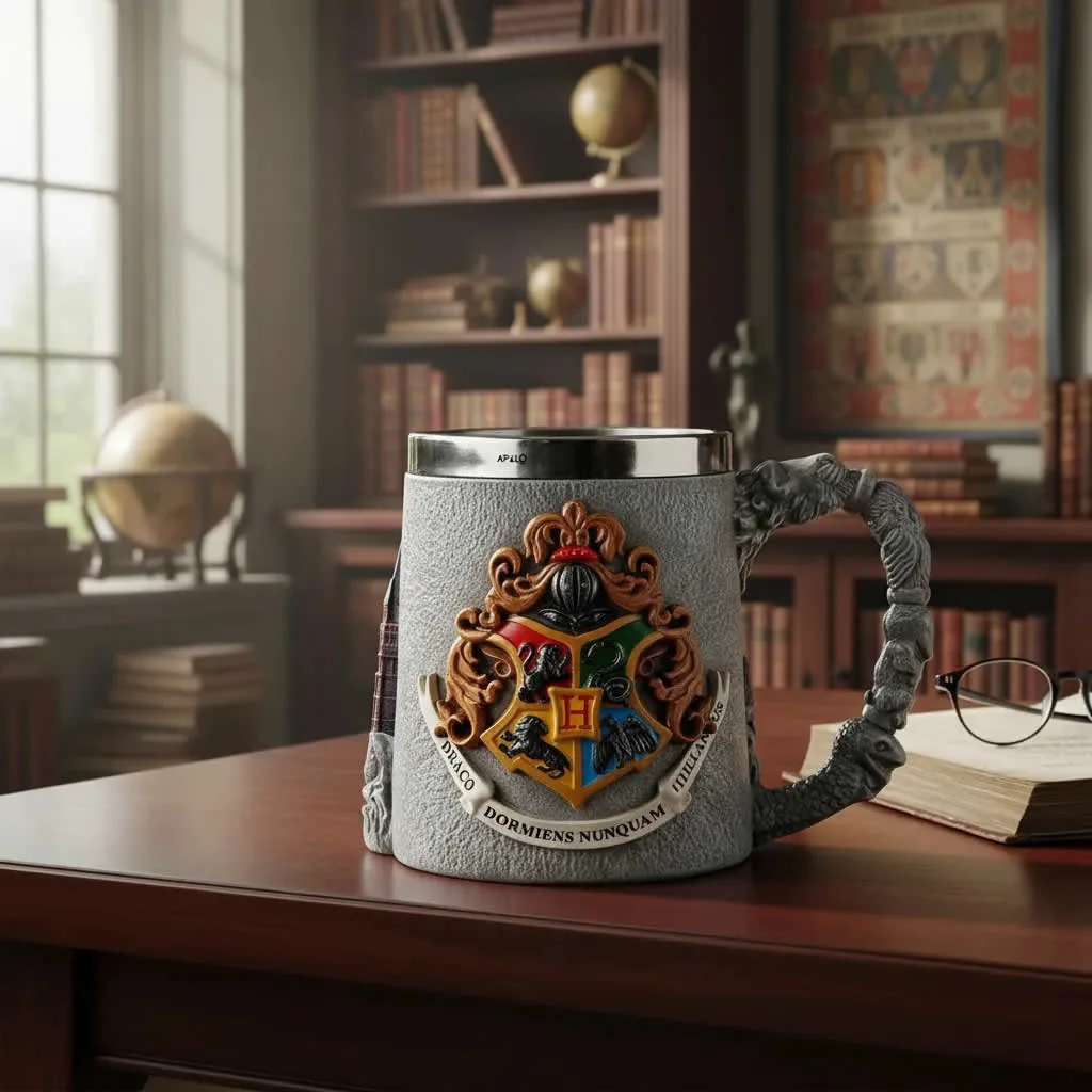 Vaso Taza Skull Mug Harry Potter Casas Hogwarts Coleccionable