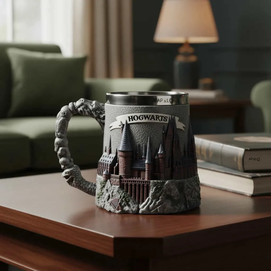 Vaso Taza Skull Mug Harry Potter Casas Hogwarts Coleccionable