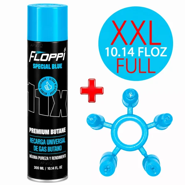 Recarga Gas Butano Tanque 300 Ml Soplete Encendedor + Adaptador