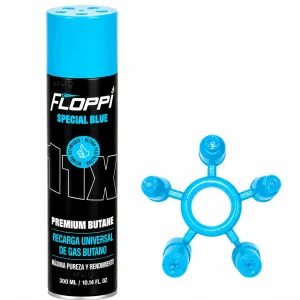 Recarga Gas Butano Tanque 300 Ml Soplete Encendedor + Adaptador
