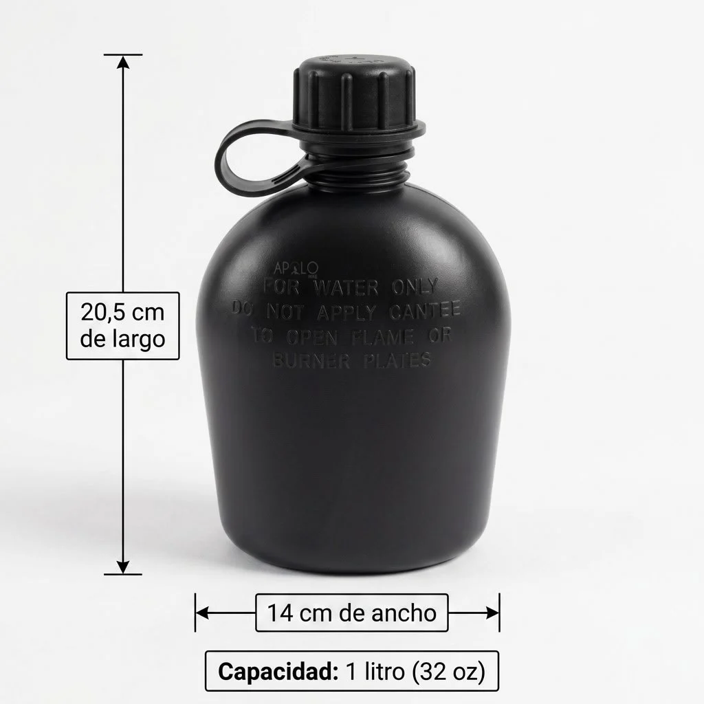 Cantimplora Tactica Botella Militar 1 Litro Tipo Americana