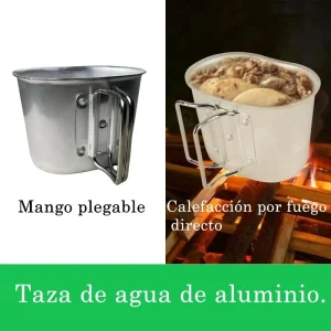 Cantimplora Tactica Botella Militar 1 Litro Con Estuche Y Jarra
