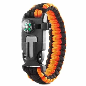 Manilla Supervivencia 5 en 1 Pulsera Tactica Brújula Pedernal