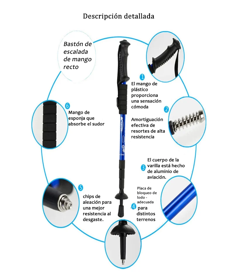 Baston De Caminata Senderismo Trekking Telescopico Camping