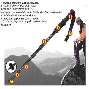 Baston De Caminata Senderismo Trekking Telescopico Camping