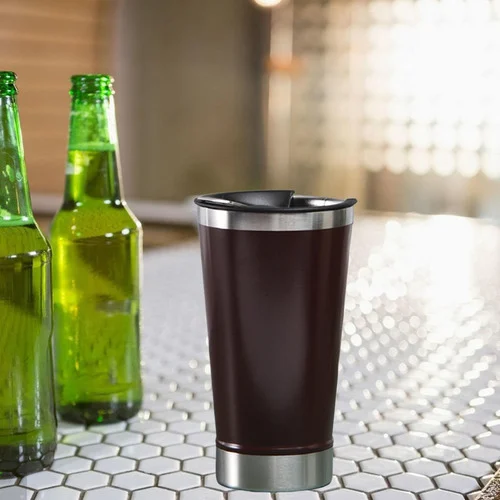 Termo Portátil Acero Inoxidable Termico Calor Frío 500ml Cafe