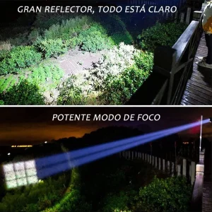 Linterna Recargable 12000 Lúmenes Zoom 5 Modos Impermeable
