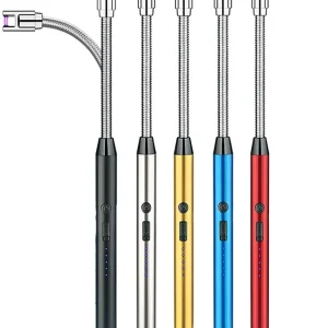 Encendedor Eléctrico USB Cuello Flexible Con Indicador LED