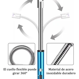 Encendedor Eléctrico USB Cuello Flexible Con Indicador LED