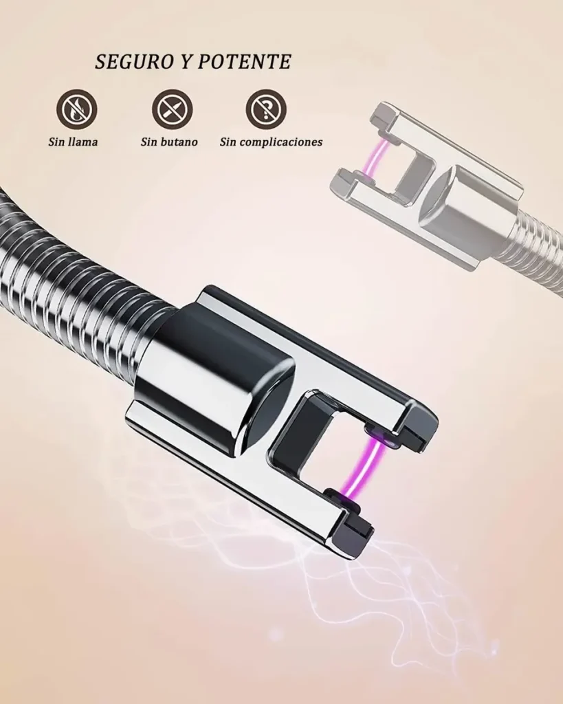 Encendedor Eléctrico USB Cuello Flexible Con Indicador LED